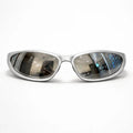 Óculos de Sol Oval Unissex UV400 — Silver Espelhado