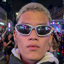 Óculos de Sol Oval Unissex UV400 — Silver Espelhado