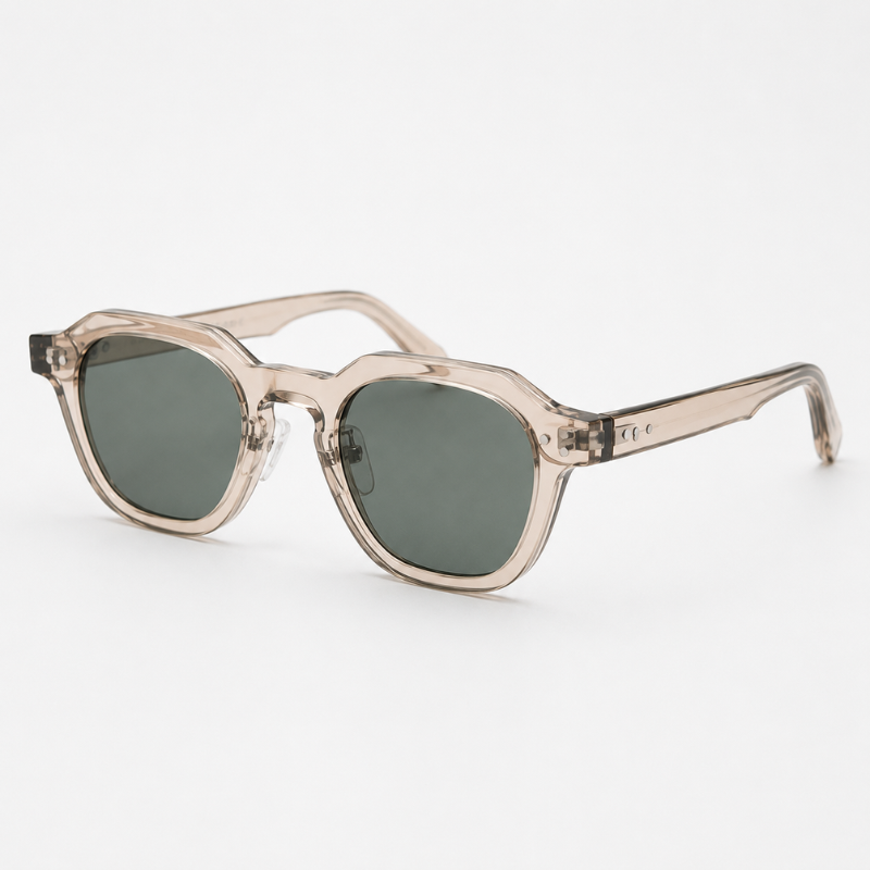 Óculos de Sol Redondo Unissex UV400 — Targa Off-White