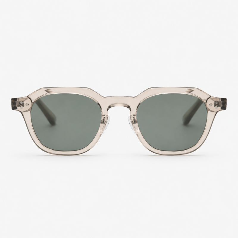 Óculos de Sol Redondo Unissex UV400 — Targa Off-White