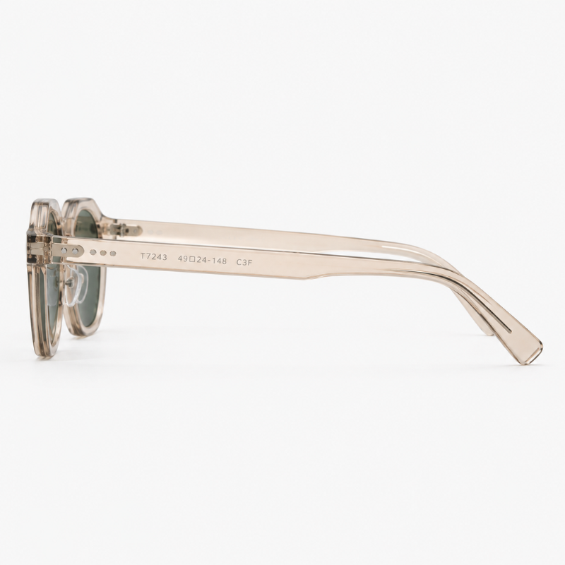 Óculos de Sol Redondo Unissex UV400 — Targa Off-White
