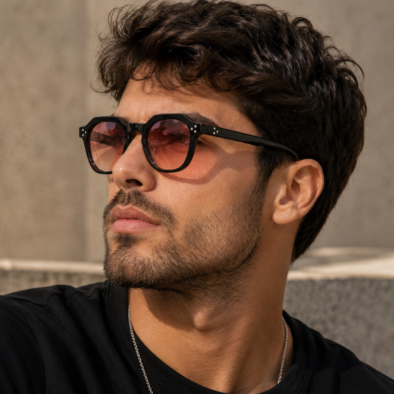 Óculos de Sol Redondo Unissex UV400 — Targa Black
