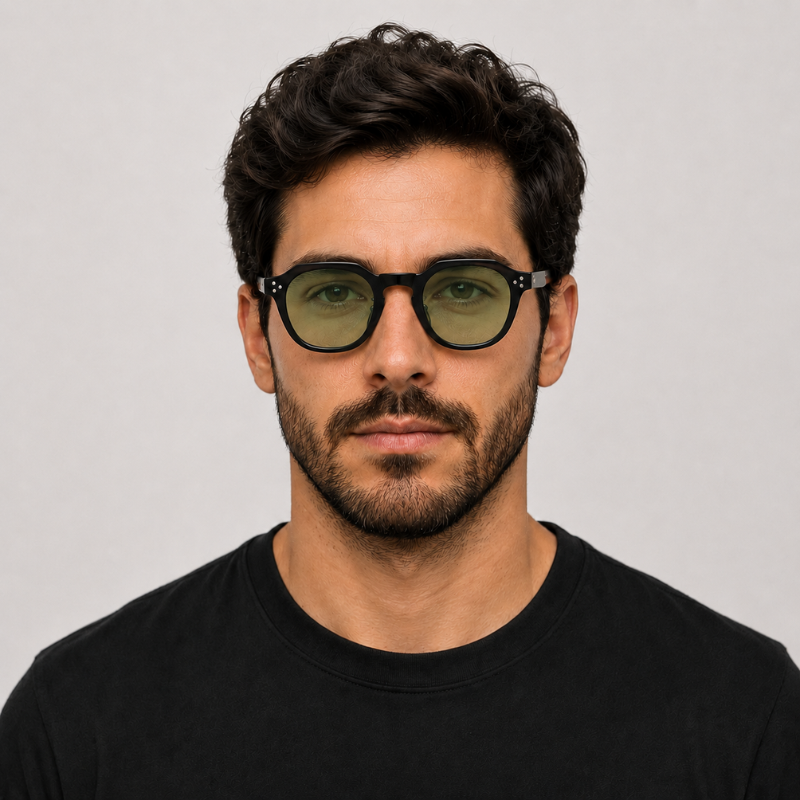 Óculos de Sol Redondo Unissex Polarizado UV400 — Targa Olive
